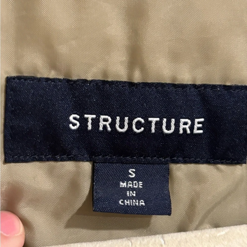 Vintage Structure Tan Harrington Bomber Jacket -‎ Small